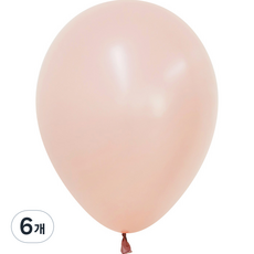 셈퍼텍스 풍선 13cm 100p, 파스텔더스크 로즈, 6개