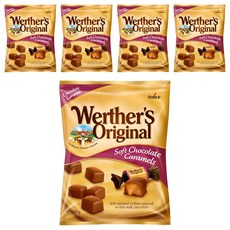 Werther's Original 道地的偉特 焦糖夾心軟糖 巧克力口味, 5袋, 100g