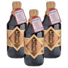 黑豆桑 天然極品全能缸底醬油, 非基因改造黑豆黃豆釀造, 550ml, 3瓶