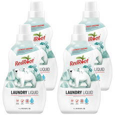 레드루트 유아 세탁세제 무향 플러스 본품, 1L, 1개입, 4개