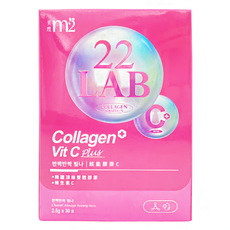 m2 美度 輕次方 22LAB 超能膠原C粉 2.5g x 30包, 1盒