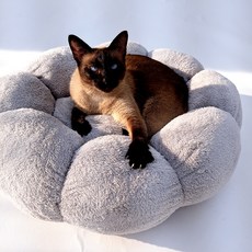 Redpuppy 棉花糖造型寵物睡墊, 灰色