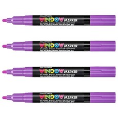 문화연필 윈도우마카 보라, 4개, 1색