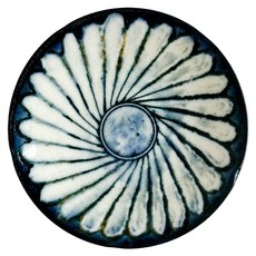 萬瀧蘭 深皿-日本製, 枯染菊紋, 1個