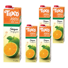 Tipco 100%青橘汁 1L*5瓶 (原裝進口, 清新爽口, 健康飲品)