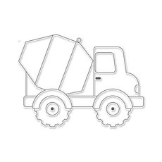 AMOS 阿摩司 壓克力模型版, 混泥車, 1個