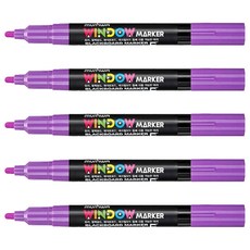 munhwA 玻璃彩繪筆 紫色, 5個, 1 種顏色