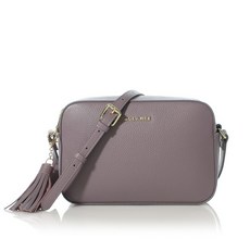 MCLANEE 女款素色皮革斜背包, 白蠟梅