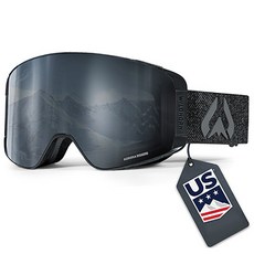 WILDHORN 美國滑雪隊官方供應商 Pipeline 磁吸式雪鏡, 潛行曜石黑, 1個