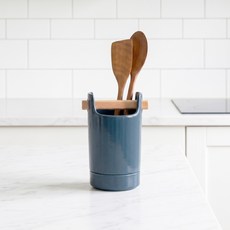 CUSININE 可瀝水陶瓷餐具筒, 藍色, 1個