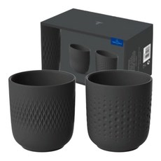 빌레로이앤보흐 매뉴팩처콜리어 머그 280ml, 블랙, 2개