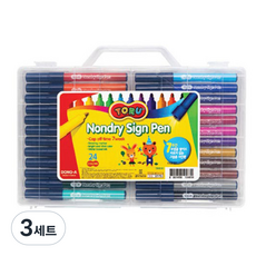 DONG-A TORU 防乾簽字筆 24色, 混合顏色, 3套