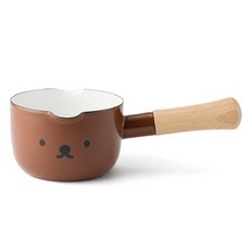 에지리 인덕션 보리스 페이스 법랑 밀크팬, 12cm, 브라운, 1개
