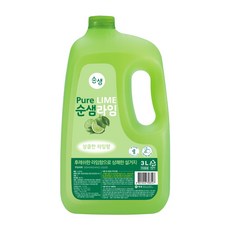 Soonsaem 蔬果碗盤洗潔劑 萊姆香, 3L, 1瓶