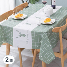 晟龍 北歐風防水防油污餐桌墊 厚實不透色 背面防滑 易擦即淨, 137*180cm, 款式隨機, 2個