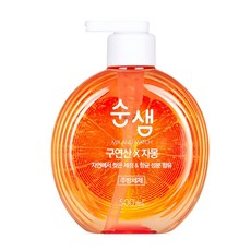 Soonsaem 檸檬酸x葡萄柚 蔬果碗盤洗潔精, 500ml, 1瓶