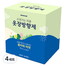 브리즈업 오래가는 퍼퓸 옷장방향제 5p + 리필 20p 세트, 4세트, 플라워마켓
