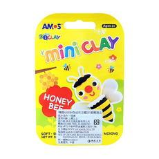 AMOS 阿摩司 4色迷你主題DIY超輕黏土, 蜜蜂, 30g, 1盒