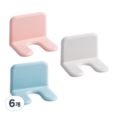 블럭마트 심플 드라이기 걸이, 랜덤발송, 6개