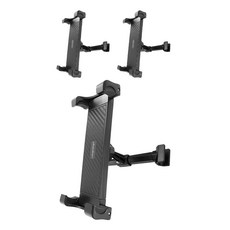 obsidian 車用頭枕平板手機手動夾式支架 後座第二排 Galaxy iPhone CT-C60, 單一顏色, 3個