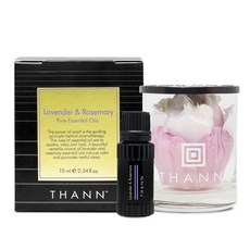 THANN 精油+擴香杯組, 薰衣草&迷迭香, 10ml, 1組