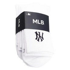 New York Yankees 男士時尚基本款Logo中筒襪 5雙入