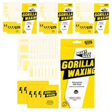 고릴라왁싱 50매 올인원 메가사이즈 끈적제로 대용량 왁스스트립 셀프왁싱 세트, 152g, 4개