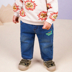 mollimelli Baby Mollimelli Cheese 拉絨牛仔褲