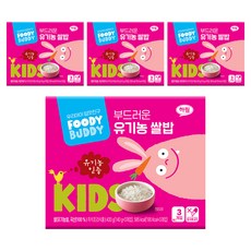 푸디버디 부드러운 유기농 쌀밥, 140g, 12개 140g, 12개