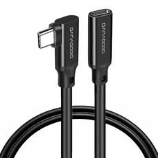 바라보고 ㄱ자 USB3.2 C타입 GEN2 4k 연장케이블 10Gbps, 200cm, 1개