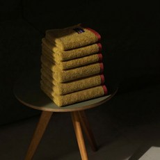 Ordinary Life 世界系列毛巾, 6個, 芥末黃