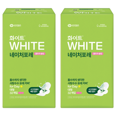 WHITE 日用輕薄蝶翼衛生棉, 大型(26cm), 32片, 2包