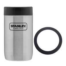 스탠리 쿠팡수입 어드벤처 진공 푸드자+뚜껑 밀봉 씰, 실버, 414ml, 1개