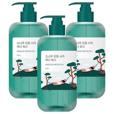 라운드랩 소나무 진정 시카 바디 워시, 400ml, 3개