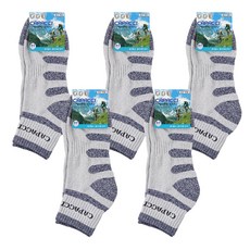 男士登山實木襪5雙套組 JKCA-HS001M, 灰色+海軍