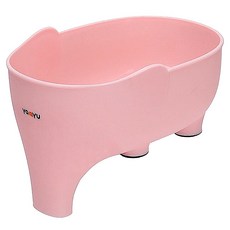 小綠豆居家百貨 大象造型瀝水籃 粉色 廚房收納好幫手, 22 x 15 x 15cm, 1個