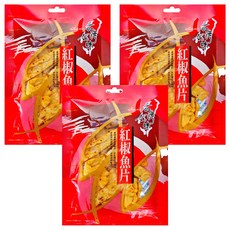 長松食品 台灣好味 紅椒魚片, 60g, 3包