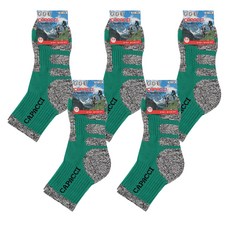 女式登山厚實木襪 5 雙套組 JKCA-HS001W, 綠色