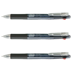 ZEBRA 斑馬牌 四色五合一 多功能原子筆, 黑色 法國鬥牛犬, 3支