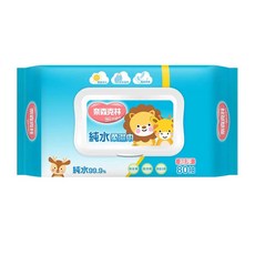 奈森克林 超厚純水柔濕巾, 80張, 1包