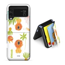 쏭스 Z플립4 마그네틱 도어범퍼 카드2장 휴대폰케이스 정글