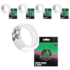 MONSTER HOOK 高黏度多功能矽膠雙面膠帶 30mm*1m, 透明, 5捲