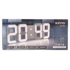 Kinyo LED立體數字鐘 TD-395, 白色
