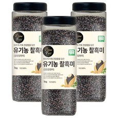 Prime Field 유기농 찰흑미 (검정찰현미), 1kg, 3개