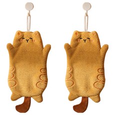 擼貓感超吸水擦手巾 25 x 15cm 黃貓, 1條, 2條