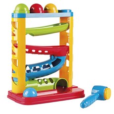 Miniland 敲敲球遊戲組 含1個槌子和4個球, 雪橇軌道, 1組