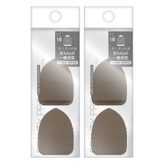 Solone 台灣公司貨 訂製熨斗型指套Q粉撲, 咖色, 4個