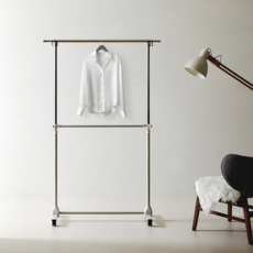 Haenggojonmunga Neo移動式立式掛衣架 2層, 白色