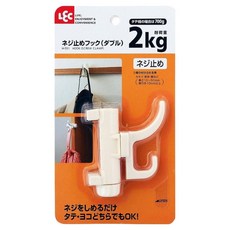 LEC 扣鎖式橫板專用掛勾 6.5 x 2.5 x 7.5cm, 白色, 1個