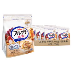 Calbee 卡樂比 Frugra 富果樂 減糖麥片, 350g, 8包